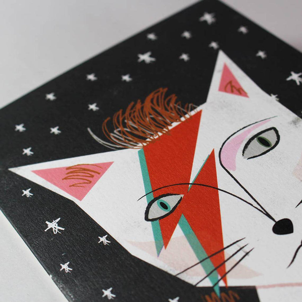 Cat Greeting Card - Kitty Stardust - Vevoke