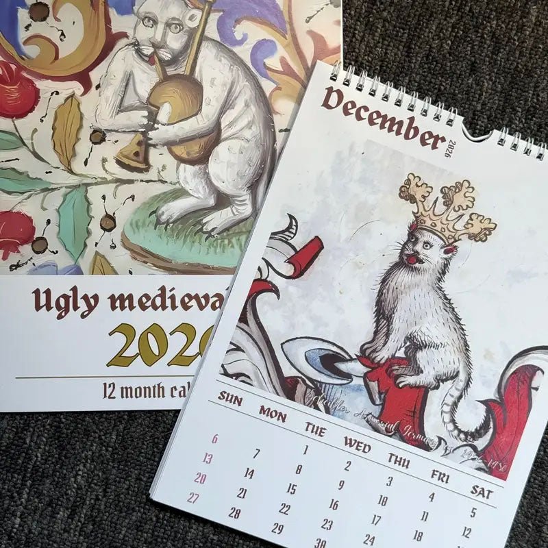 2026 Ugly Medieval Cats Calendar - Fang & Fur