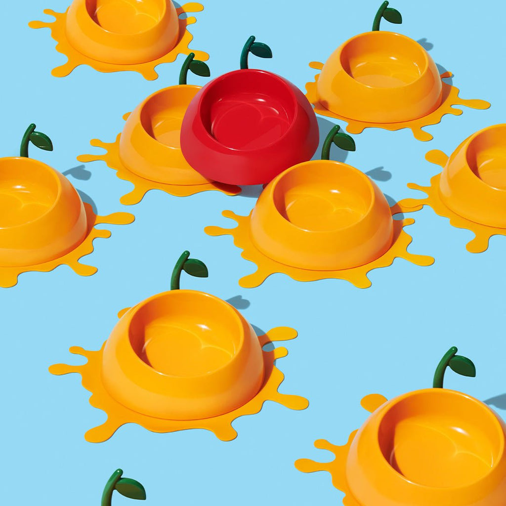 Cat Bowl, Spoon & Mat Set - Juicy Tangerine - Vetreska