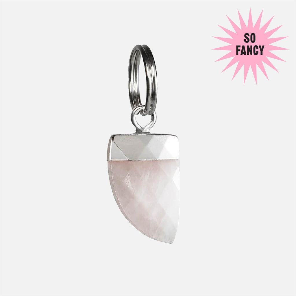 Cat Collar Charm - Rose Quartz - Cheshire & Wain