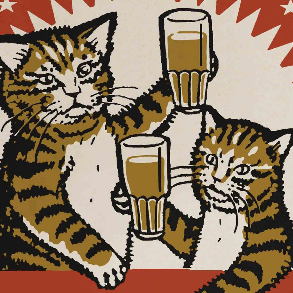 Cat Greeting Card - Cheers - Vevoke