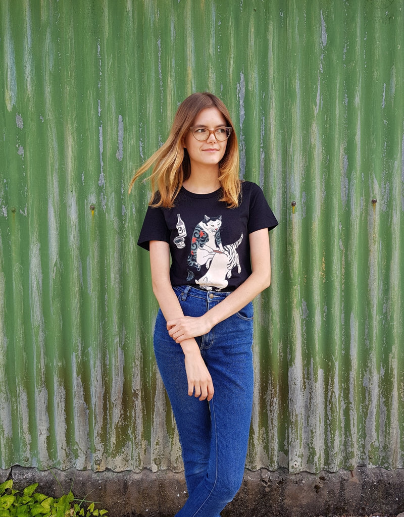 Cat T-shirt - Tebori Cats - Women’s - Monmon Cats