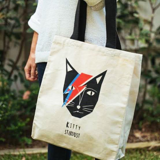 Cat Tote Bag - Kitty Stardust - Vevoke