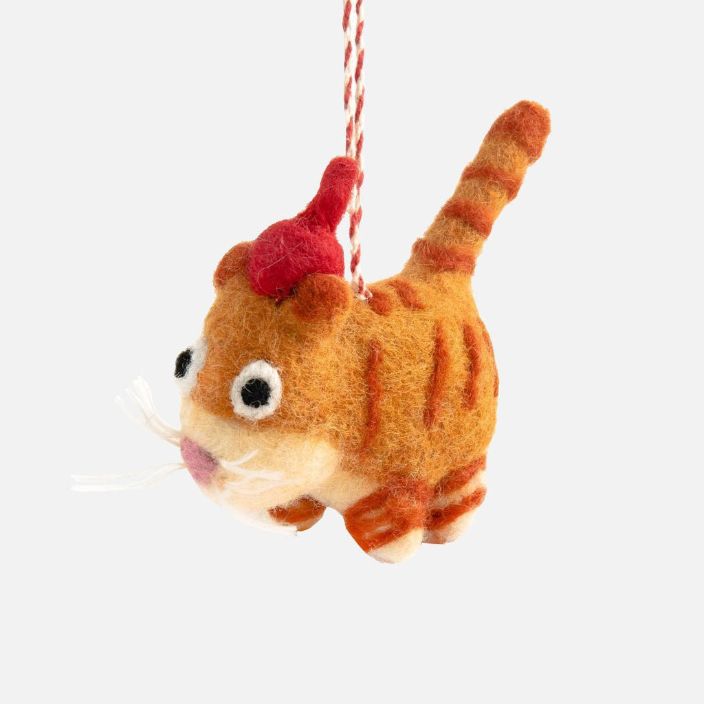 Christmas Decoration - Claude the Ginger Christmas Cat - Vevoke