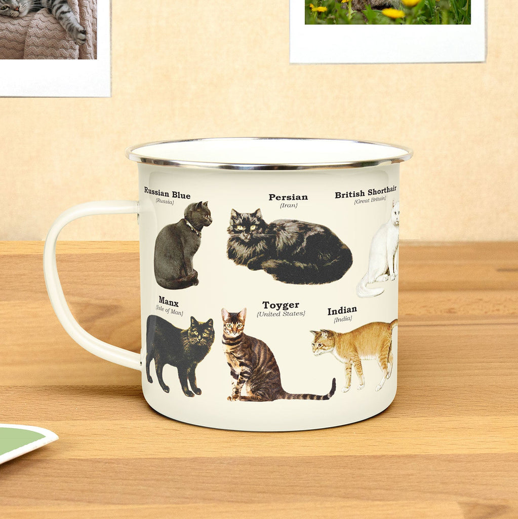 Enamel Cat Mug - Cat Breeds - William Valentine