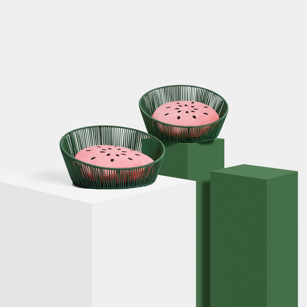 Rattan Cat Bed - Watermelon - Vetreska