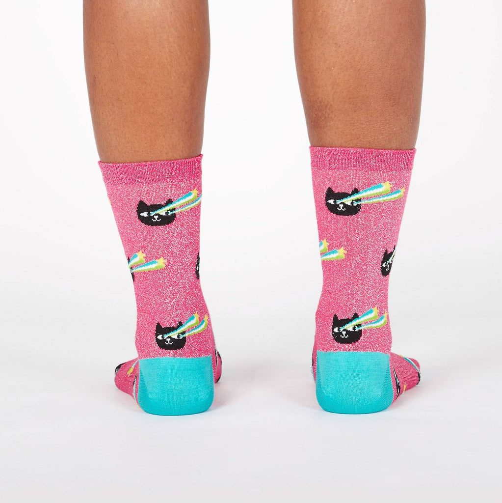Shimmer Cat Socks - Pew! Pew! - Women's - Sock it to Me